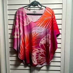 Caché butterfly short sleeve tropical